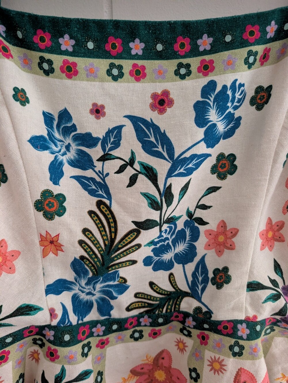 NWOT House of Harlow 1960 Linen Blend Floral Peplum Tank - Picture 2 of 7